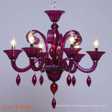 Candelabro de vela vermelho império lustre